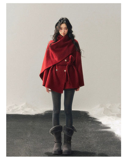 French British-Style Wool Coat