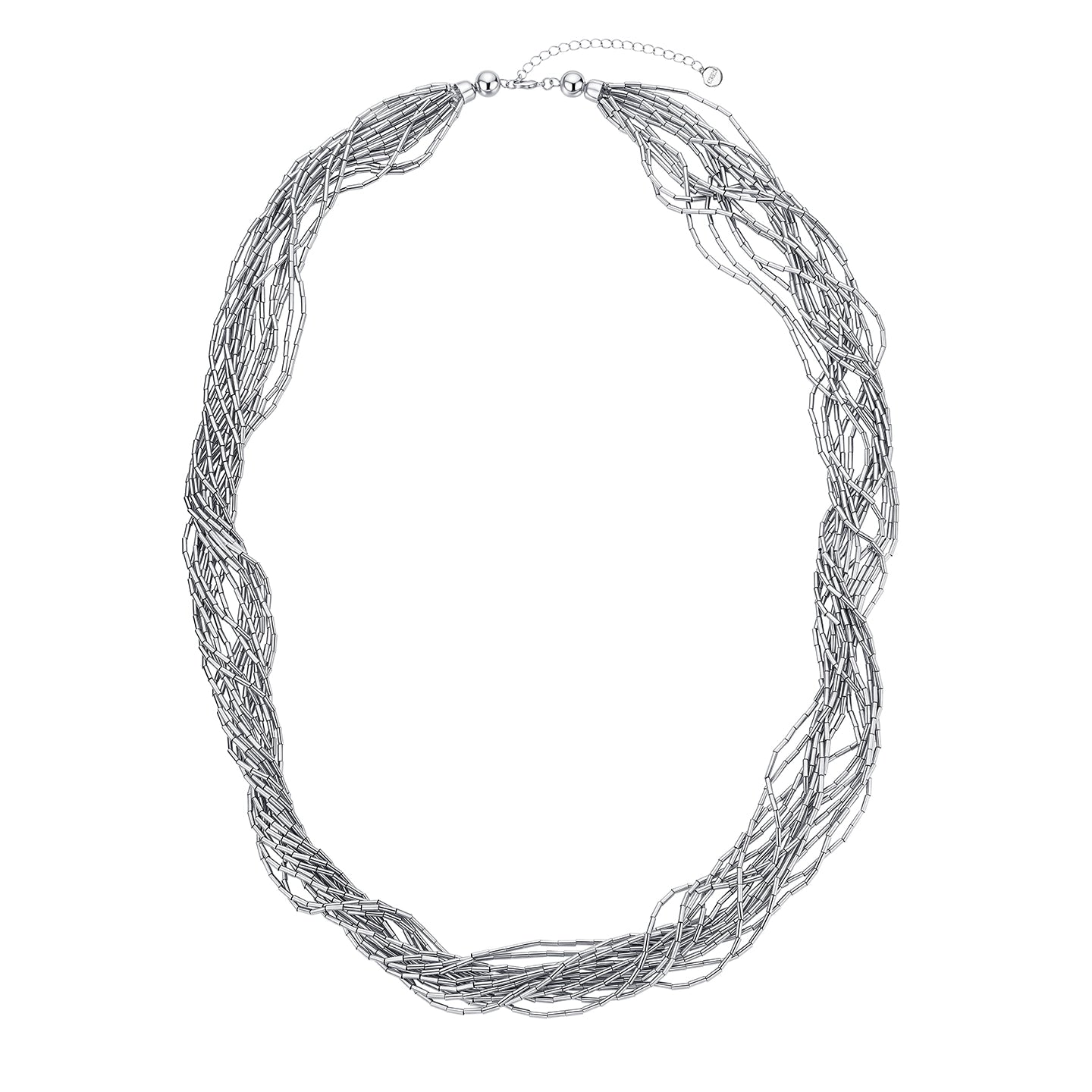 Silver Reshaped Romance Minimalist Tube Choker Necklace