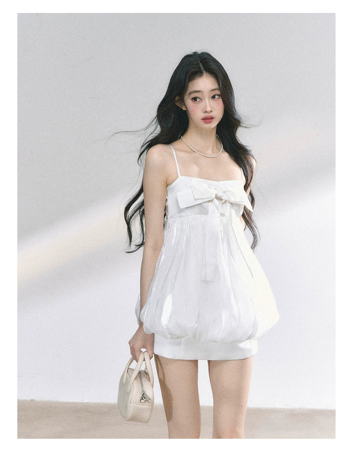 Puff Blossom Off-Shoulder Mini Dress