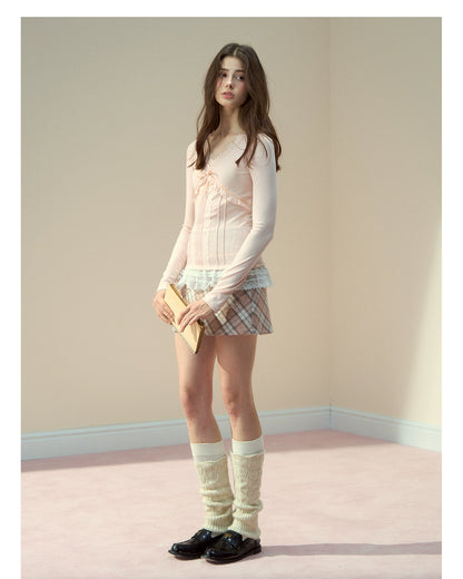Lace Trim Tencel Wool Blouse - CHINASQUAD