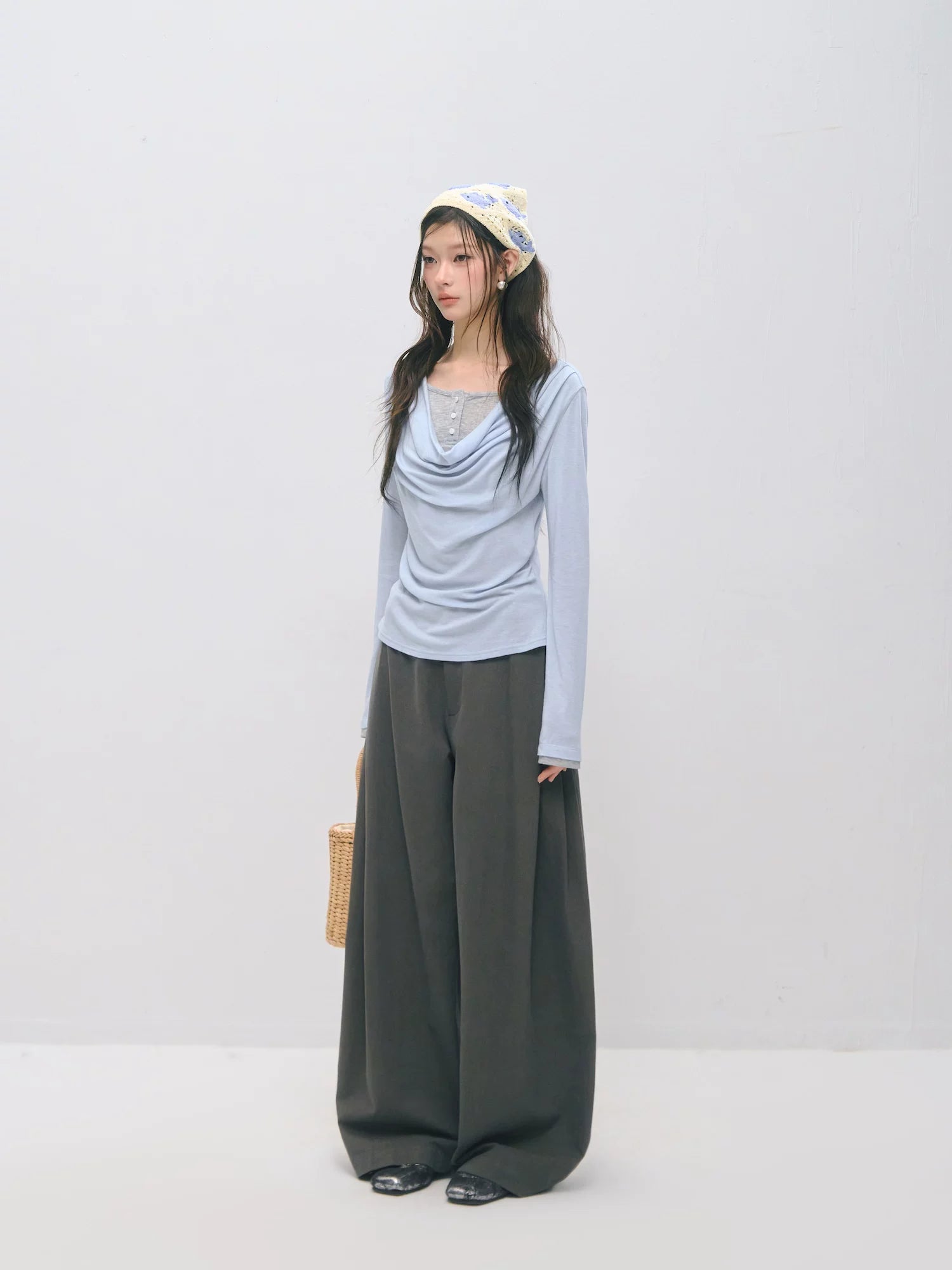 Waist-Cinching Long Sleeve T-Shirt