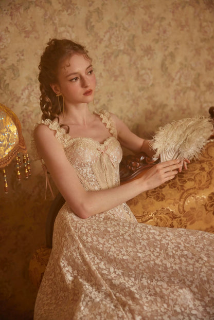 French Heiress Lace Corset Slip Dress