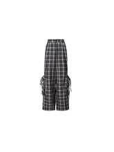 Gradient Plaid Wide-Leg Cargo Pants - CHINASQUAD