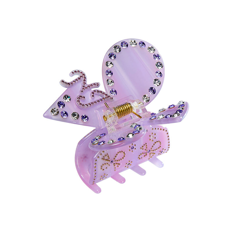 Chloe Crystal Butterfly Claw Clip - CHINASQUAD