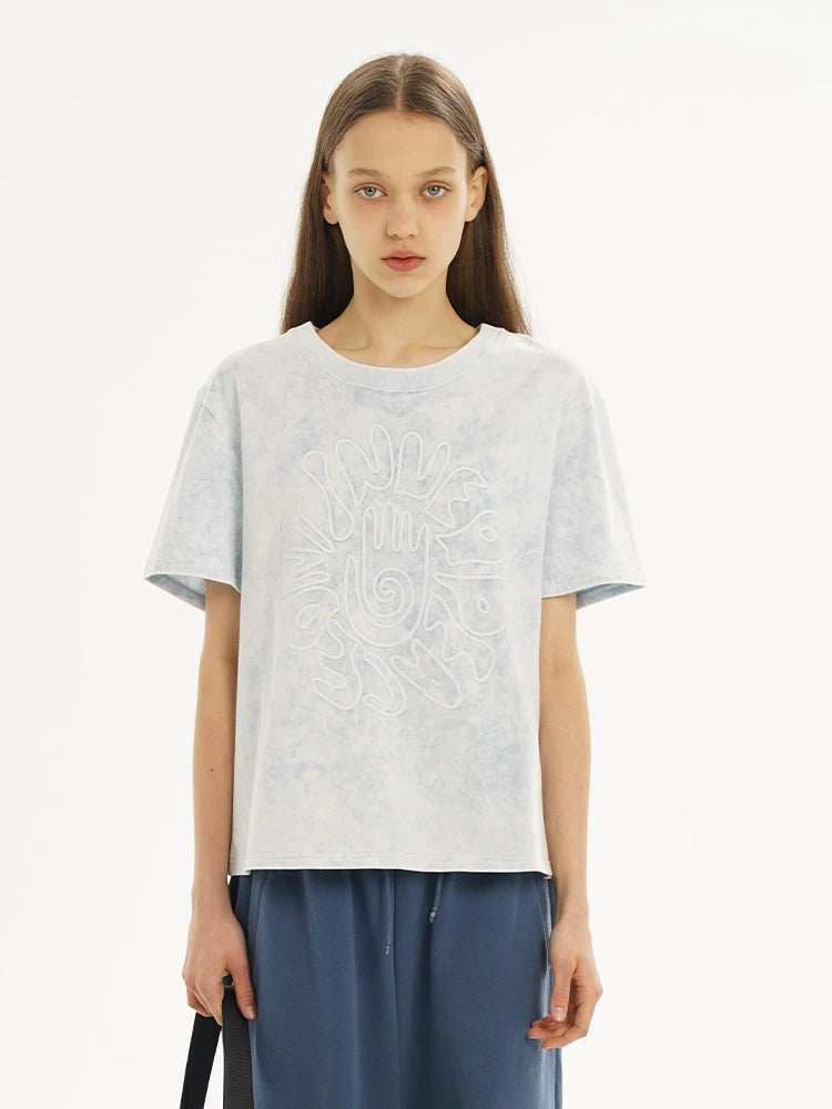 Pink &amp; Blue Letter T-shirt - CHINASQUAD