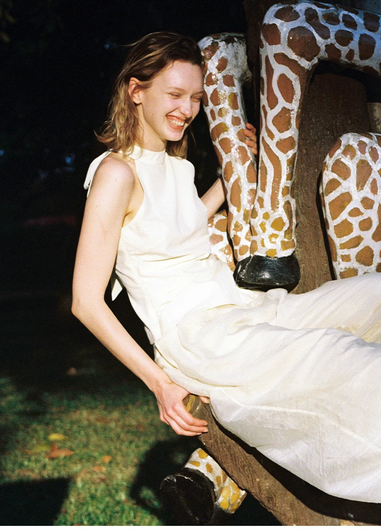 Childhood Tales Mesh Wide-Leg Trousers
