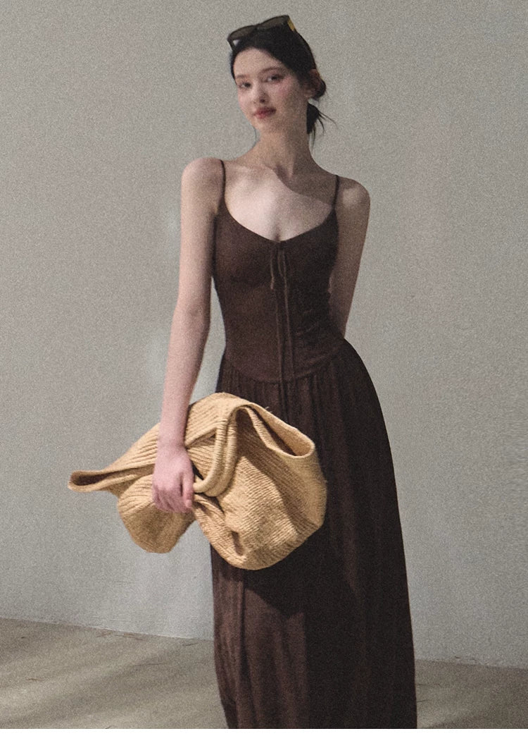 Passing Flower Shop Jacquard Backless Dress