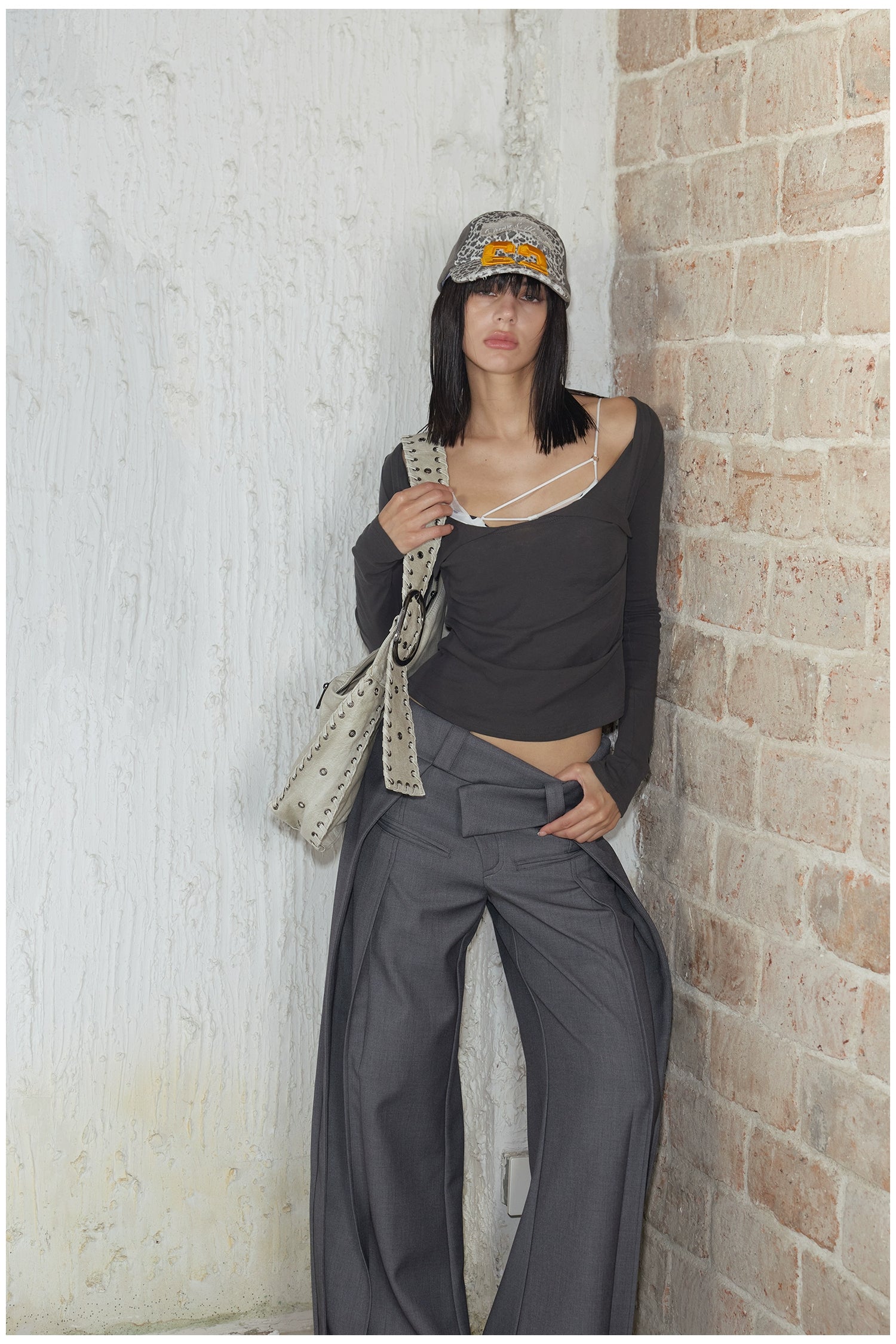 Scoop Neck Layered T-Shirt With Mesh Bra