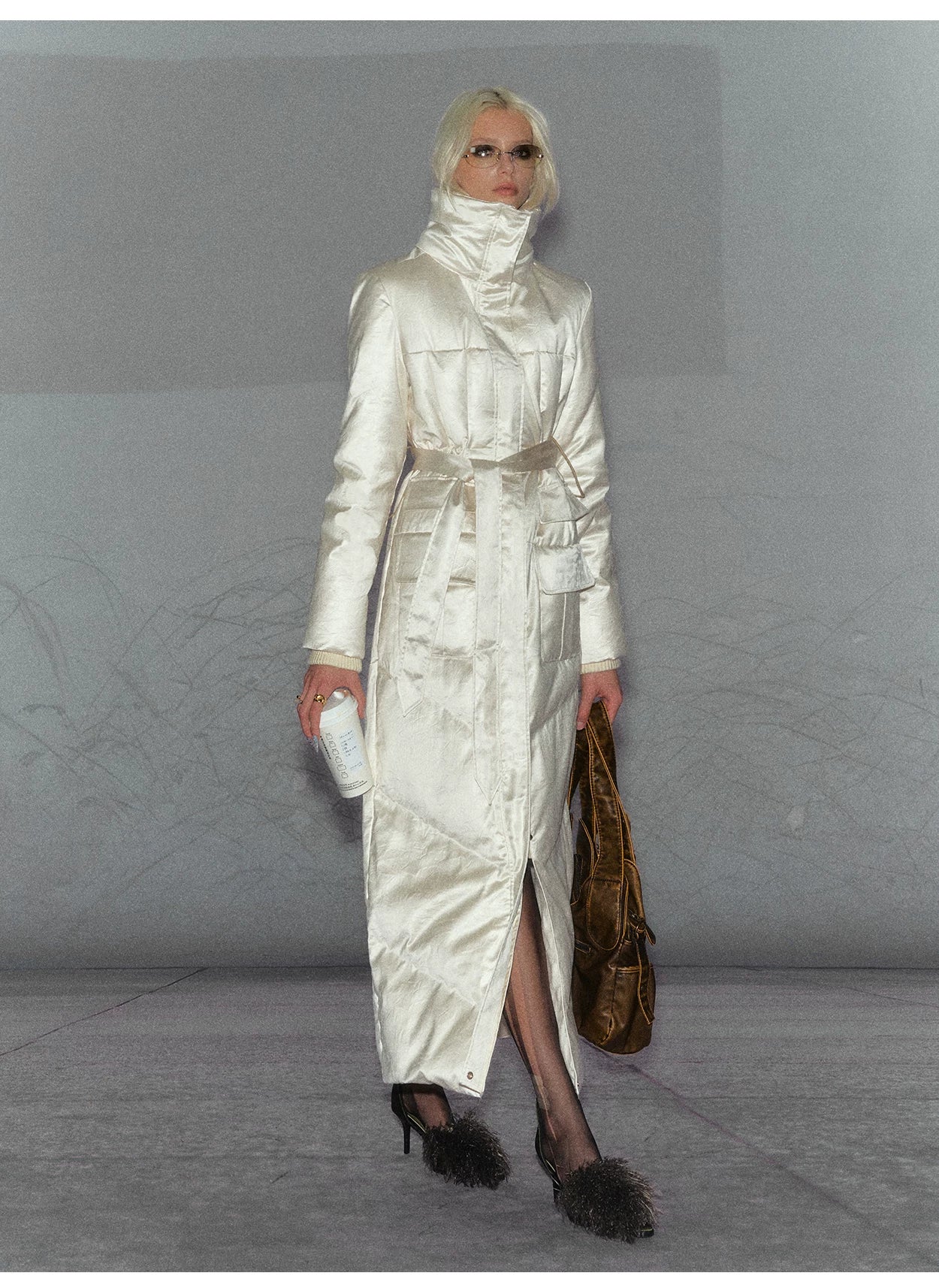 White Duck Down Puffer Coat