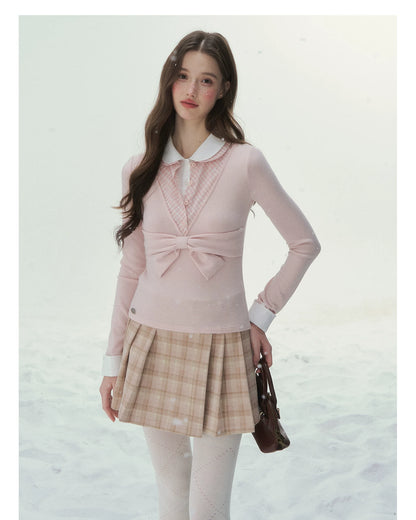 Vintage Peter Pan Collar Layered Blouse