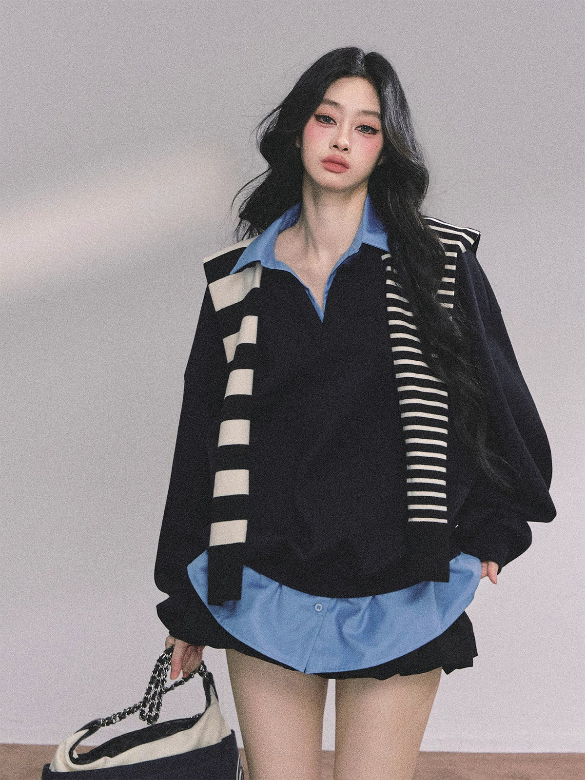 Two-Piece American Oversized Sweatshirt