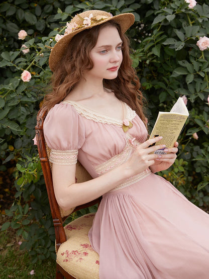 French Vintage Romantic Lace Dress