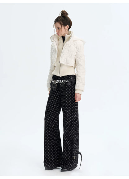 Quilted Embossed Short Down Jacket