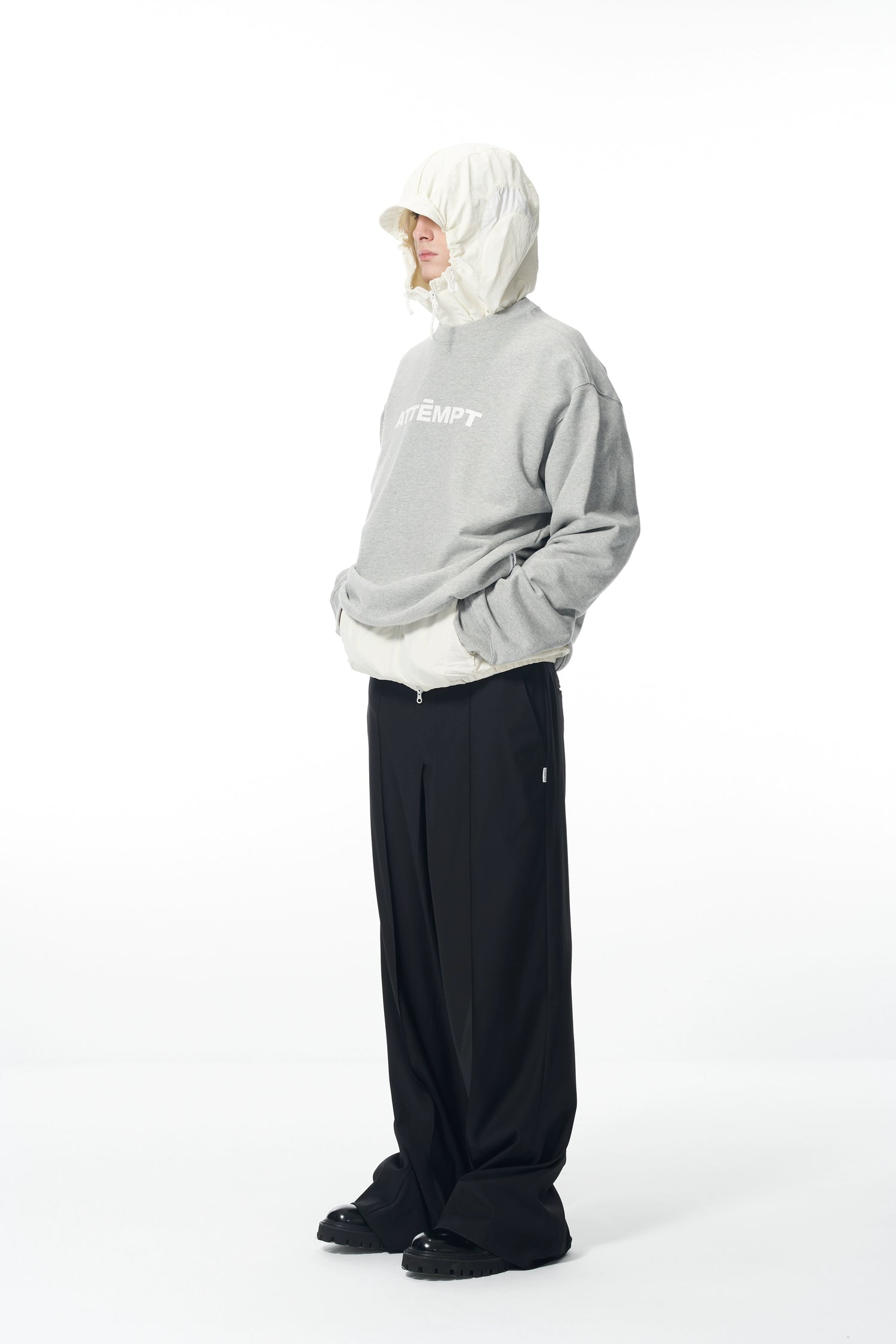 Essential Logo Sweatshirt &amp; Hoodie &amp; Sweatpants Set
