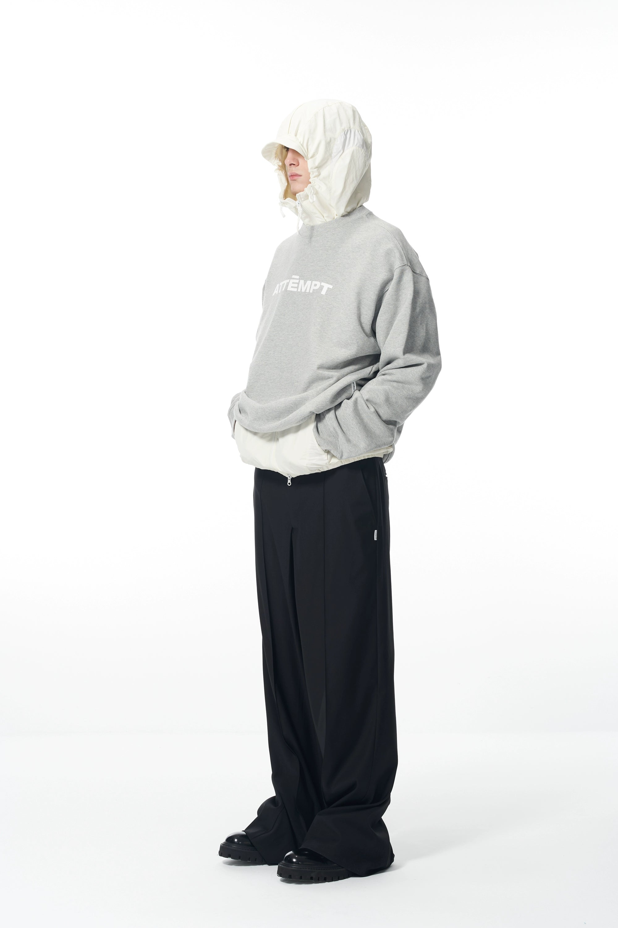 Essential Logo Sweatshirt &amp; Hoodie &amp; Sweatpants Set