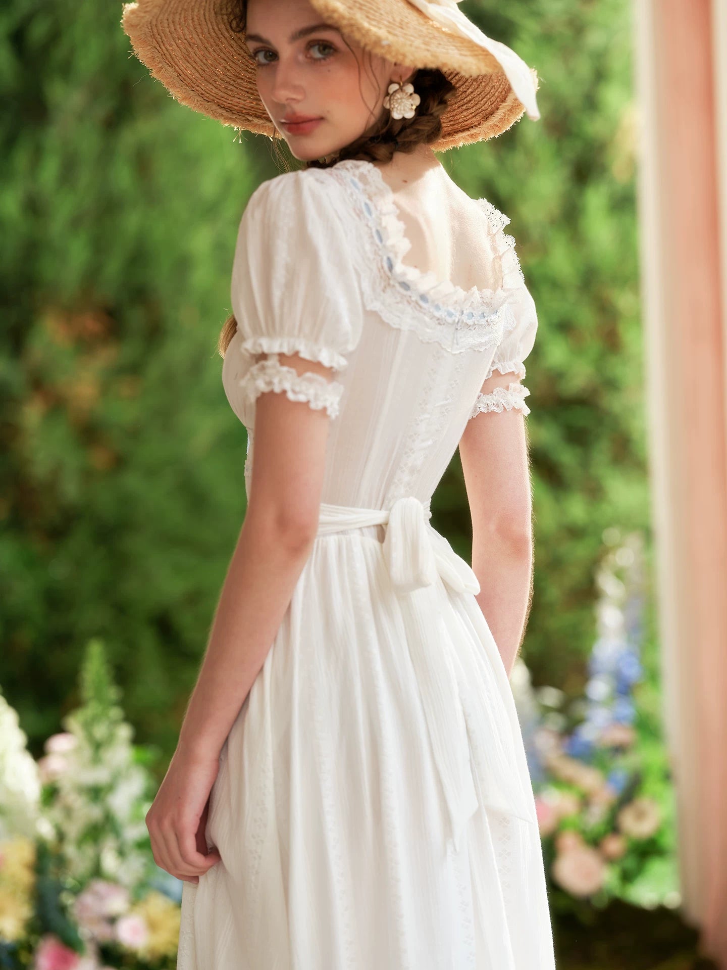 Beloved White Pages Corset Maxi Dress