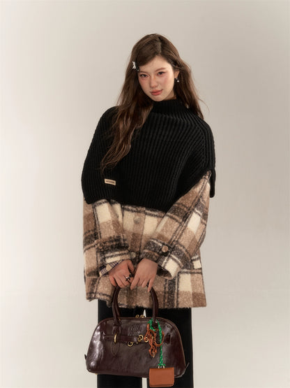 Plaid Lamb Wool Jacket