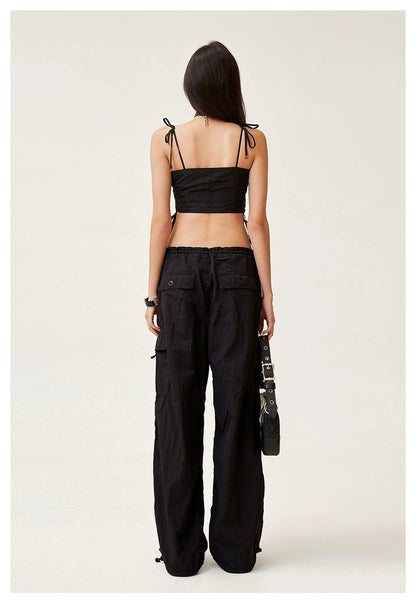 Sporty Casual Wide-Leg Pants