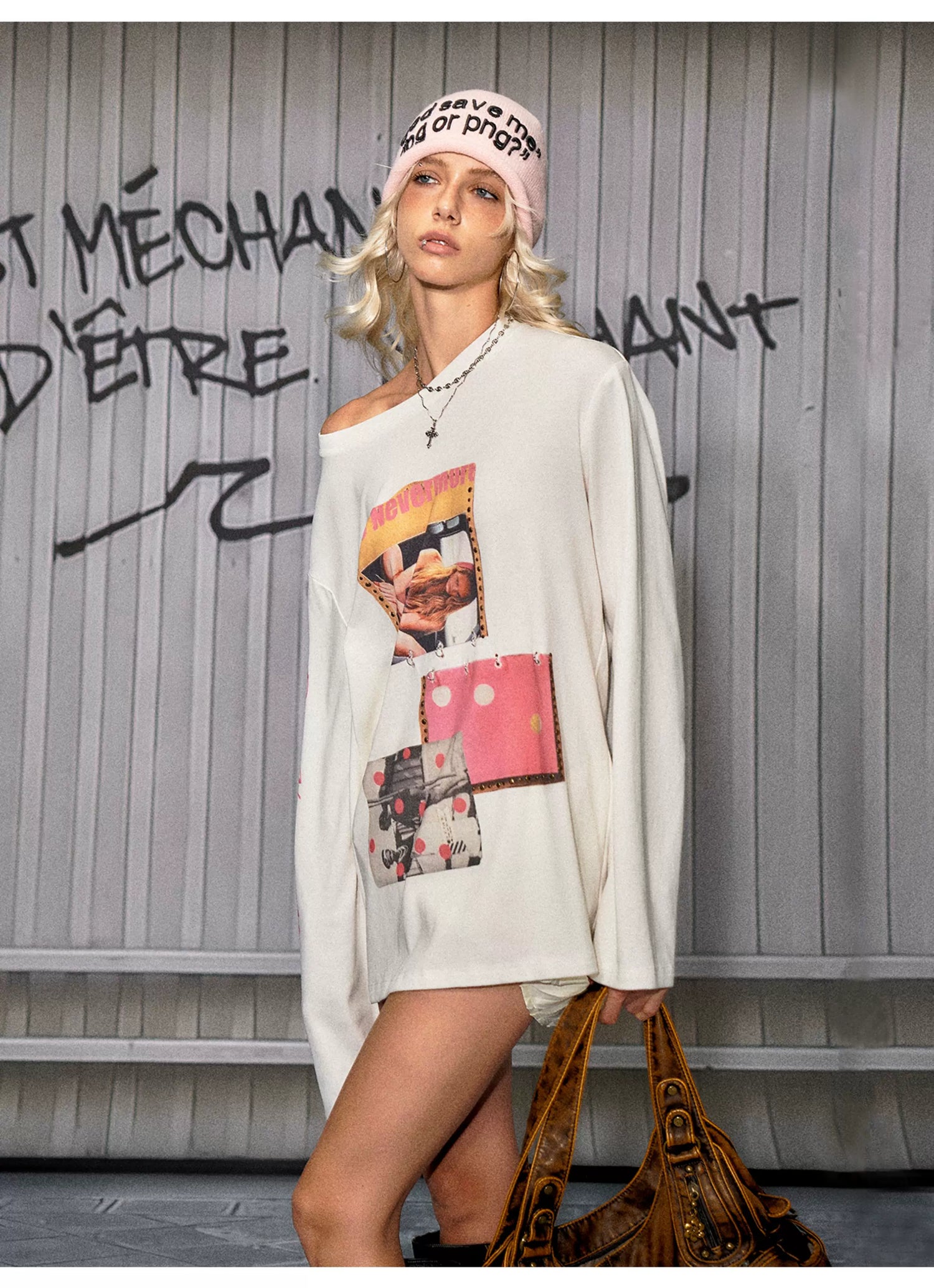 Printed Long-Sleeve Cotton Tee