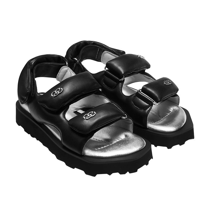 Thick-soled Double-strap Sandals - CHINASQUAD