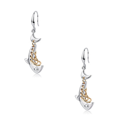 Silver-Tone Fishbone Stud Earrings