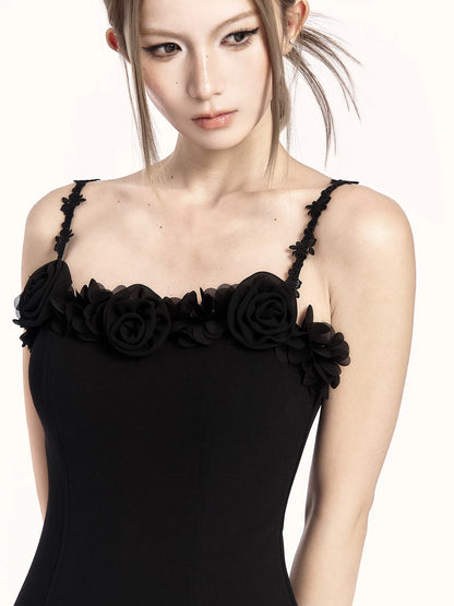 Slim-Fit Satin Camisole Maxi Dress