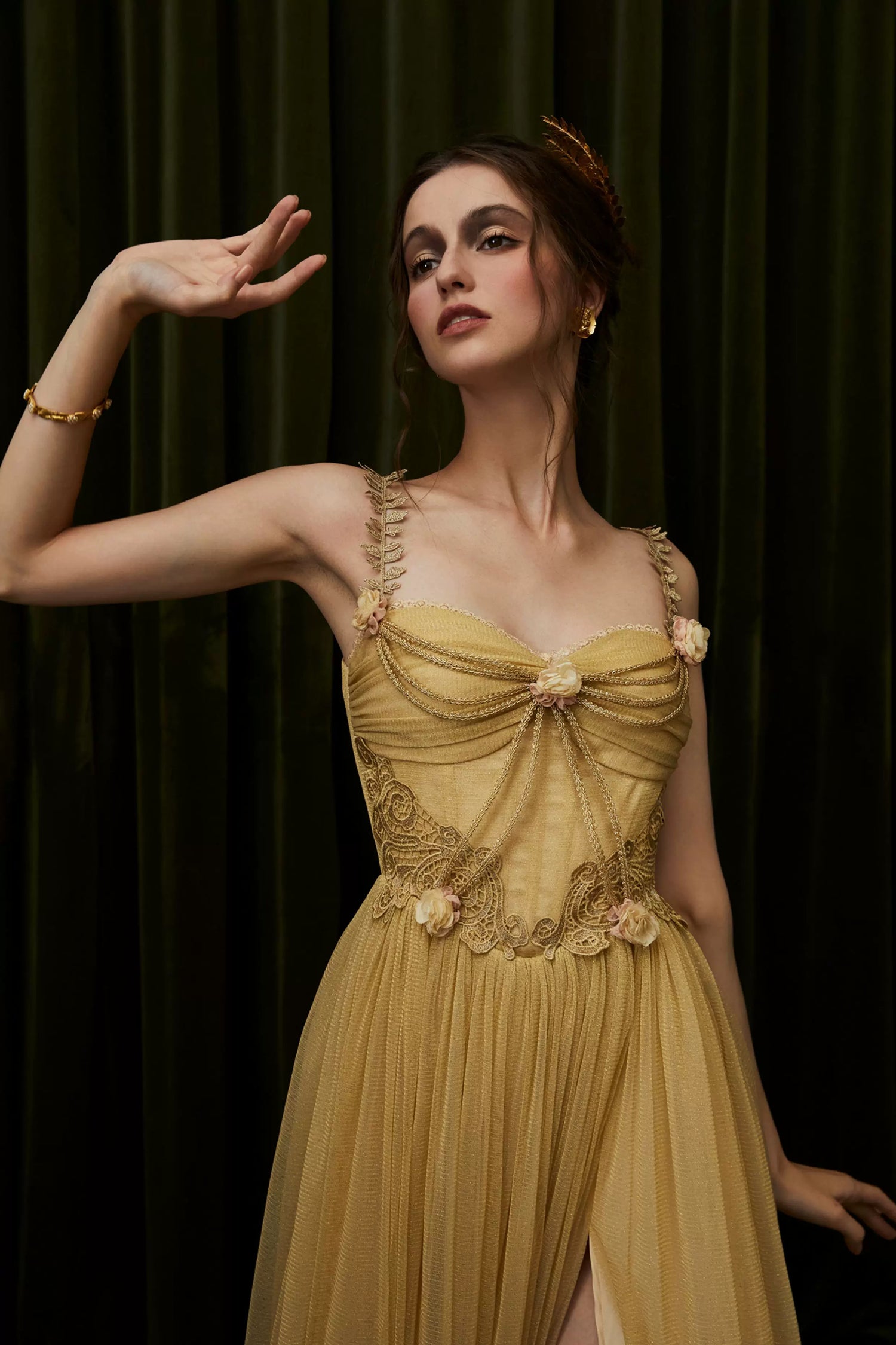 Nile Rose Egyptian-Inspired Corset Gown