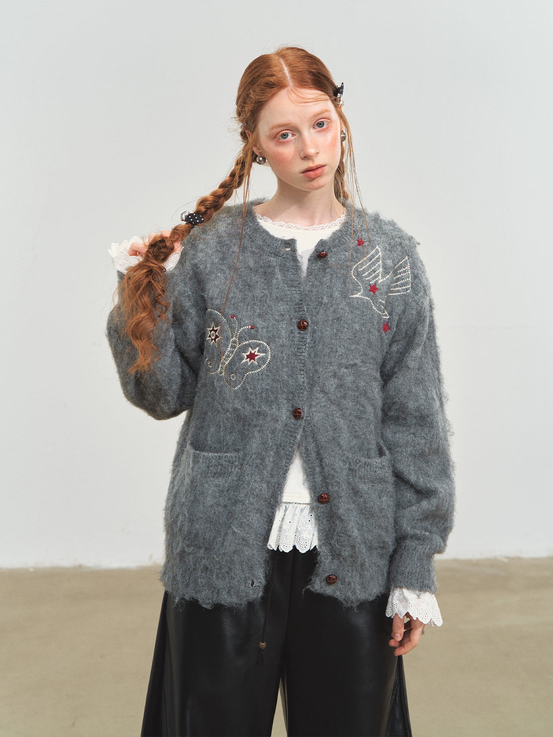 Birds and Butterflies Knit Cardigan
