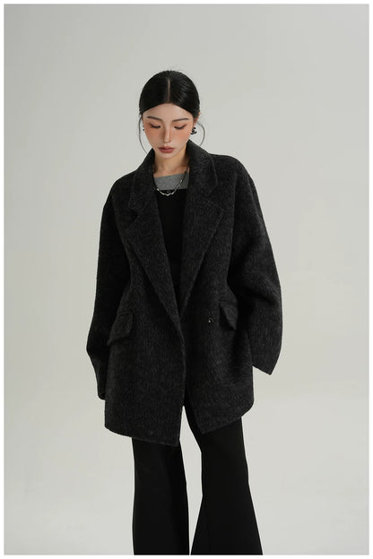 Relaxed-Fit Mid-Length Wool Blazer