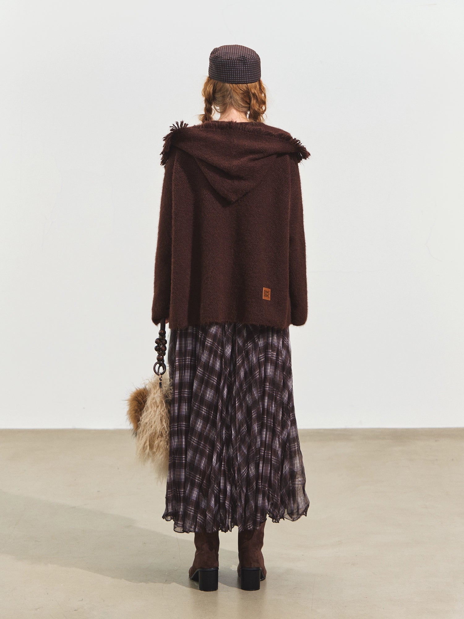 Fringed Hooded Cardigan