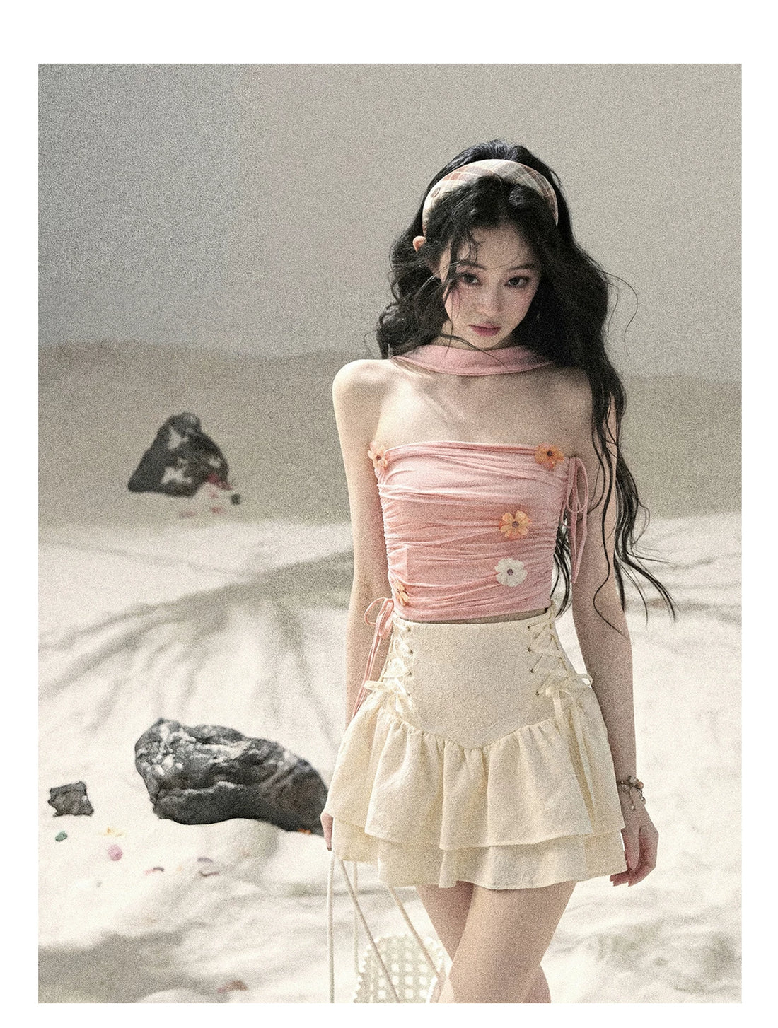 Crushed Spring Peach Blossom Top