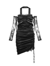 Satin Lace Slim Dress - CHINASQUAD