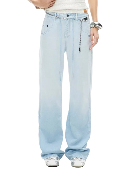 Summer Vacation Slim Straight Hemp Denim
