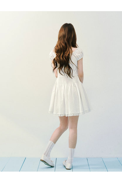 Pure Romance Square-Neck Mini Dress