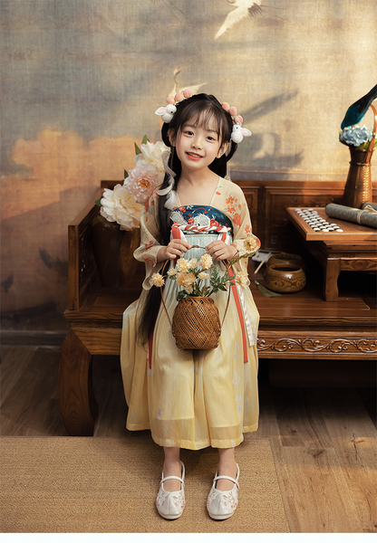 &quot;长命缕·龙女&quot; Modern-style Hanfu Dress for Kids