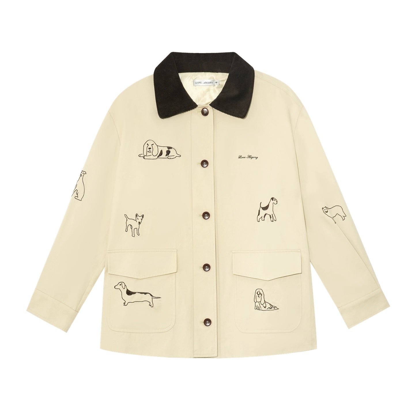 Barn Style Puppy Embroidery Jacket