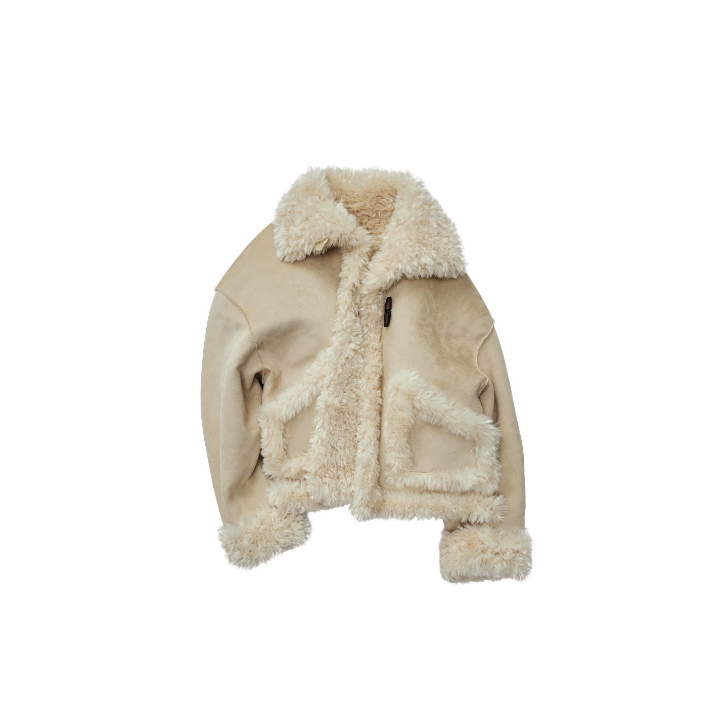 Shearling Reversible Suede Short Jacket
