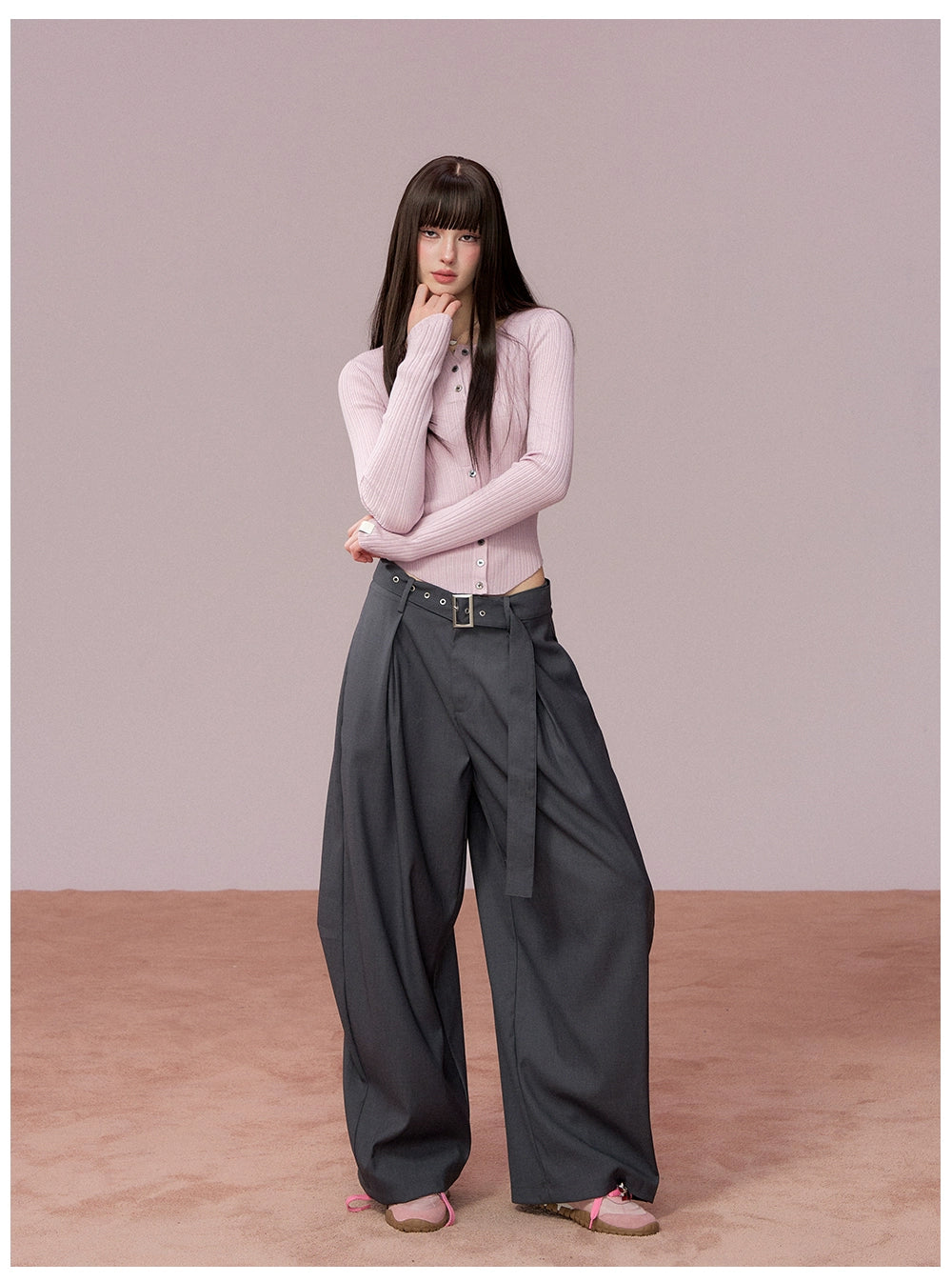 Ribbed Silk-Blend Buttoned Knit T-Shirt