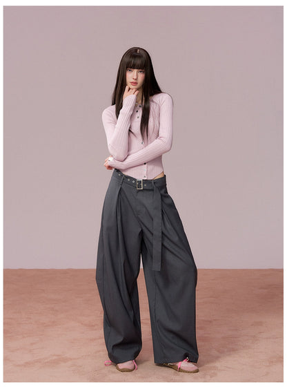 Ribbed Silk-Blend Buttoned Knit T-Shirt