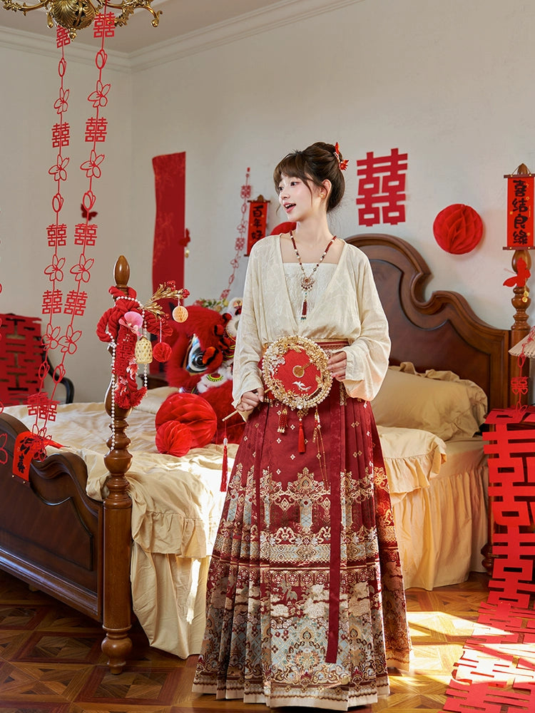 &quot;素瓷·羡鸳鸯&quot; Wedding Toast hanfu set