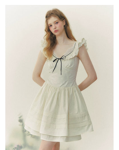 Seine Girl Ruffle Sleeve Dress