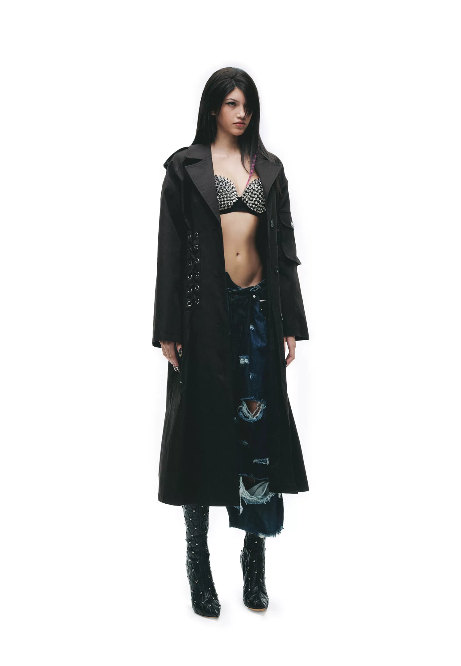 Oversized Drawstring Trench Coat