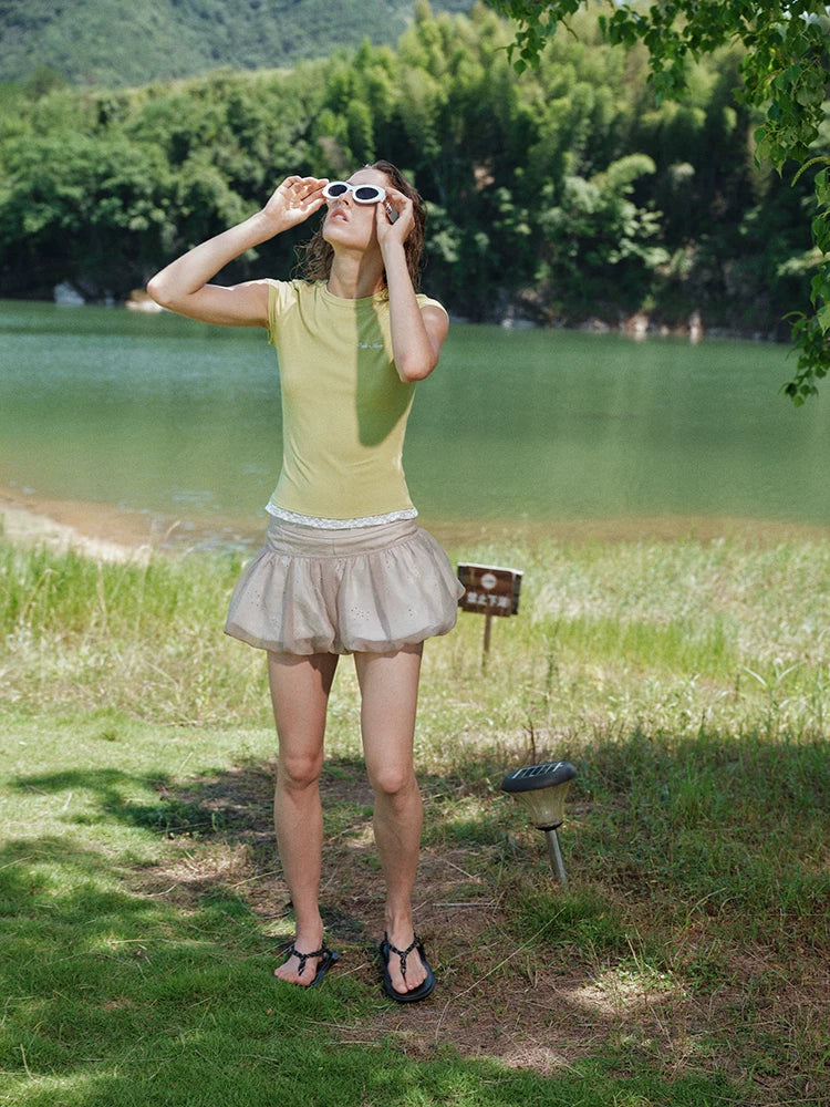 Lace-Soft Antibacterial Slim-Fit T-Shirt