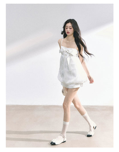 Puff Blossom Off-Shoulder Mini Dress