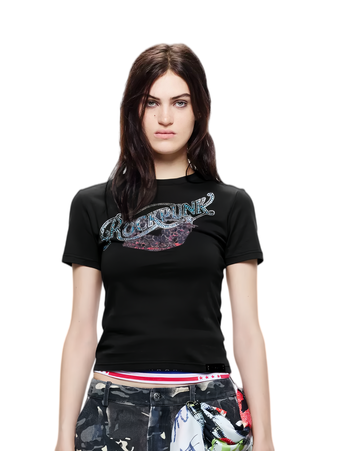 24ANS Rhinestone Graphic Slim Tee – view 2