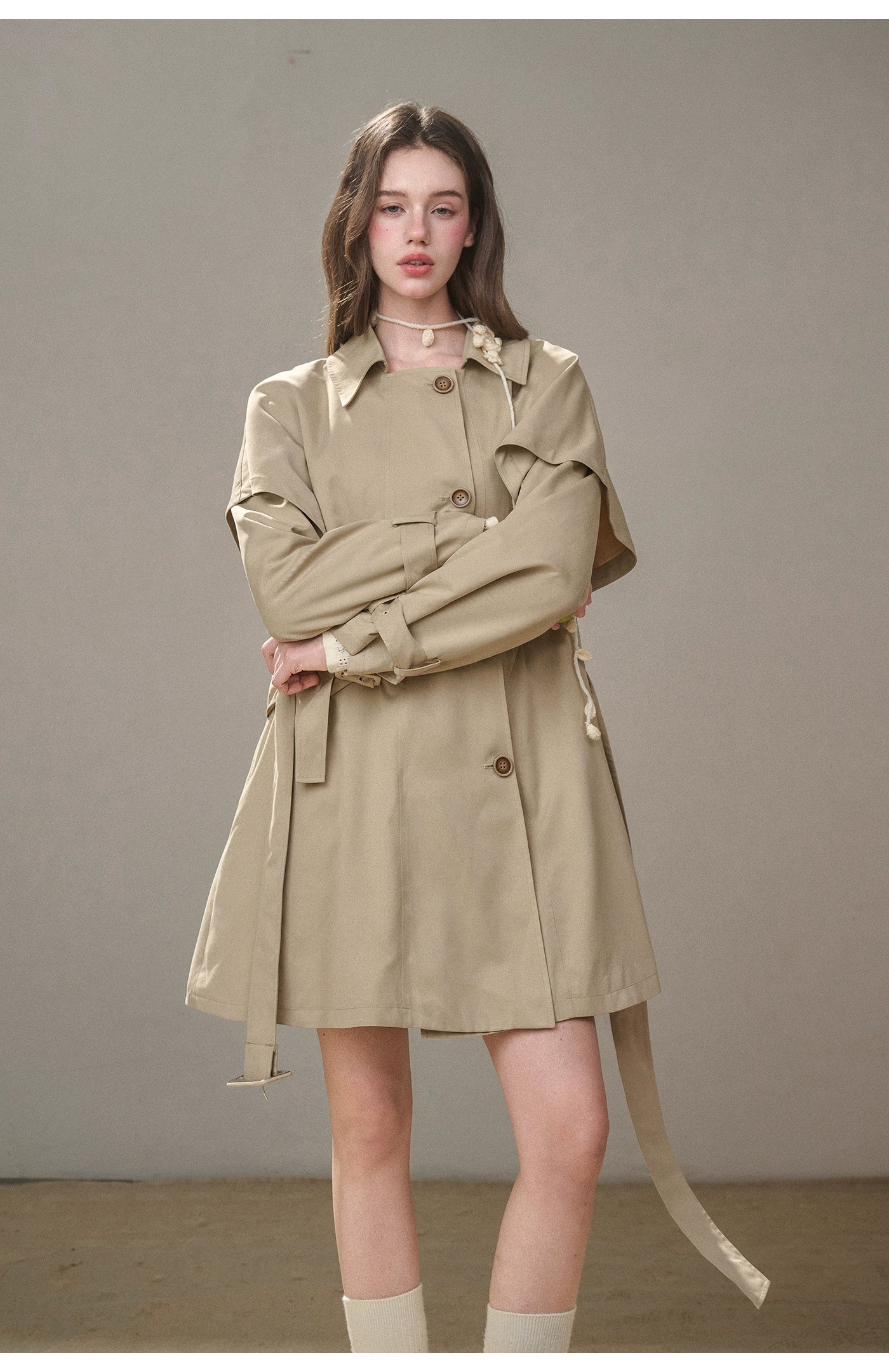 Comfy Chestnut Trench Coat