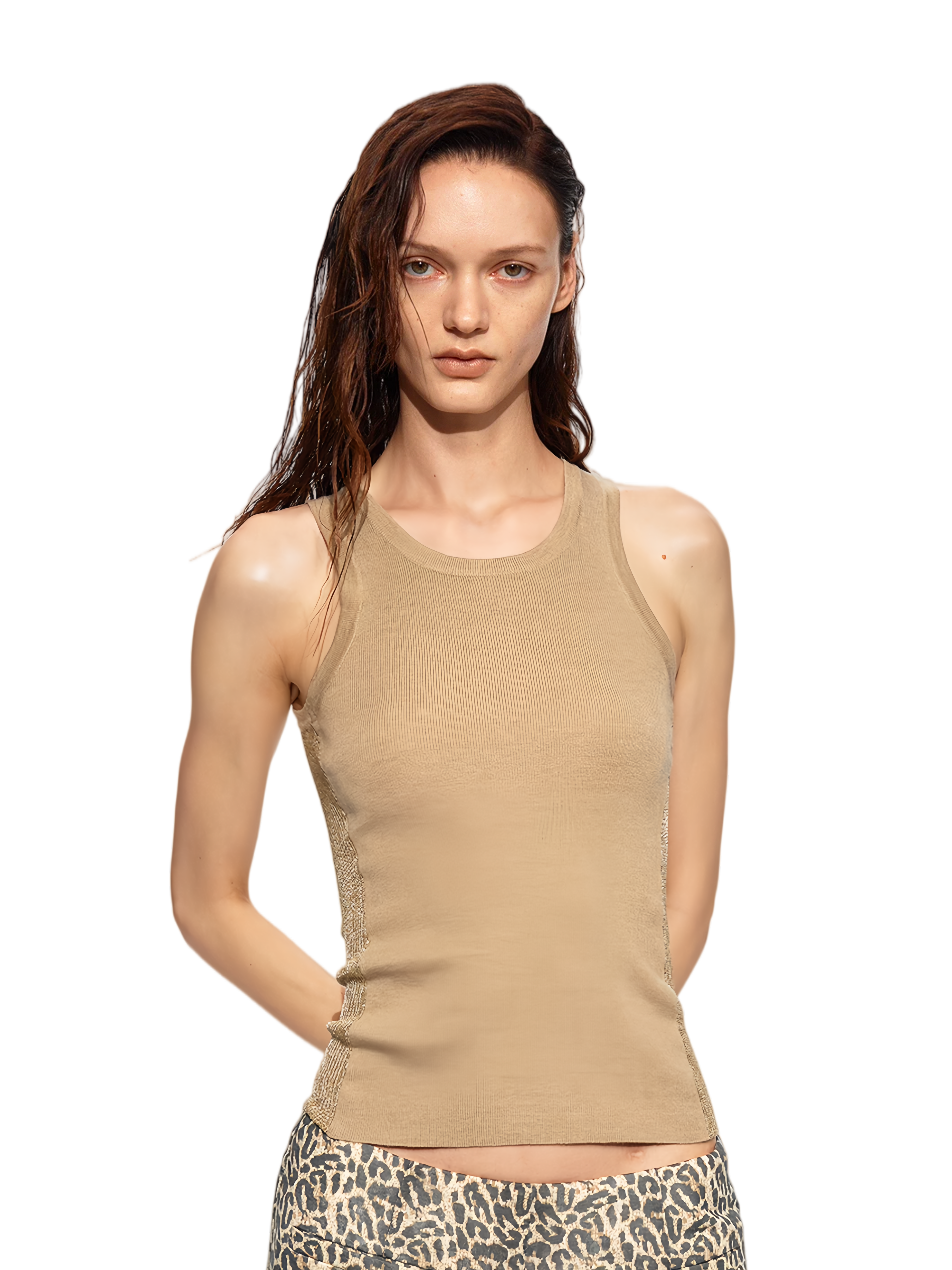 Gilded Wool Knit Tank