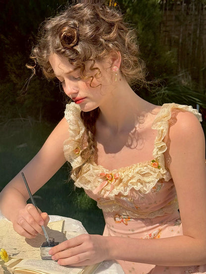 Daisy Kite French Vintage Floral Lace Dress