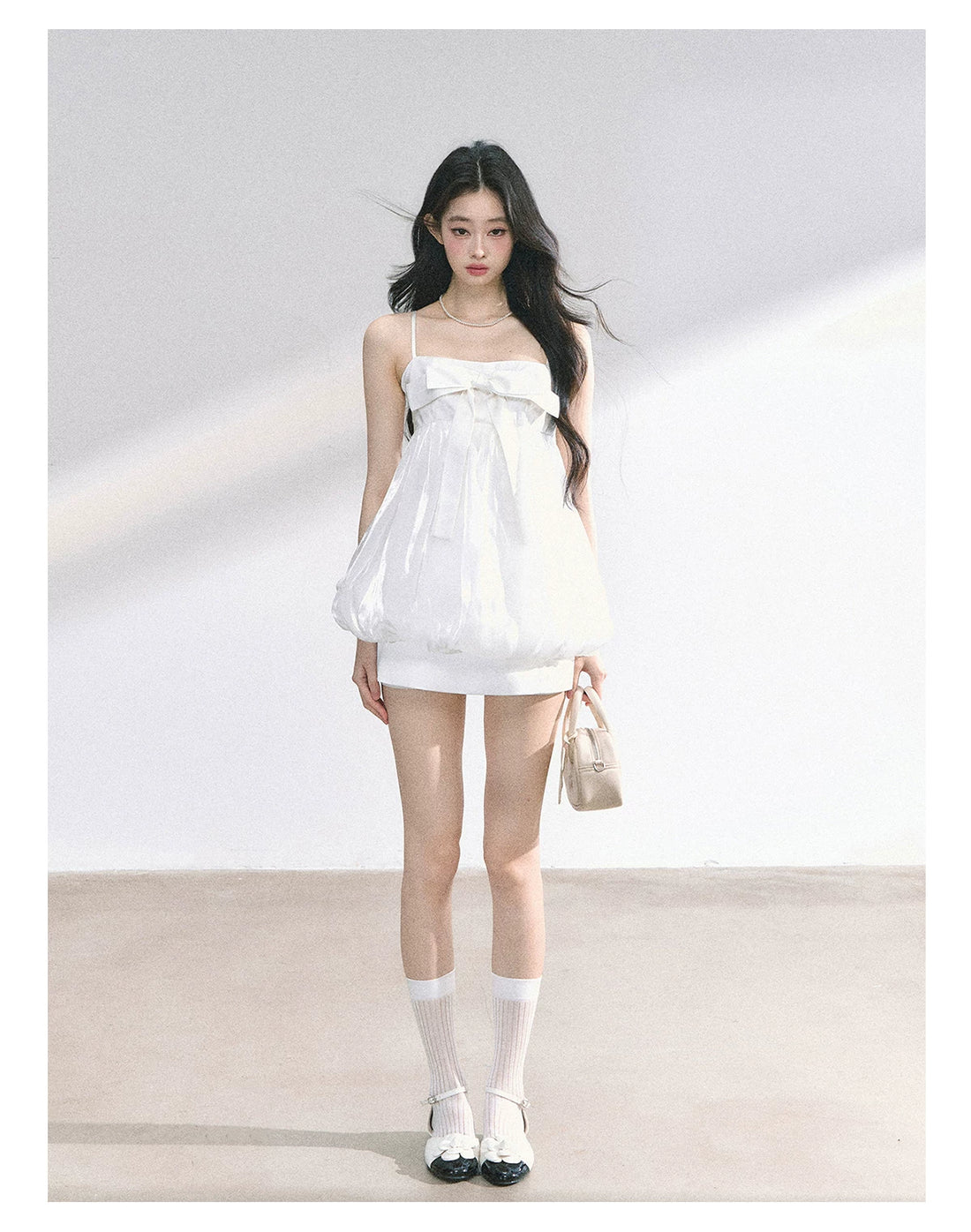 Puff Blossom Off-Shoulder Mini Dress