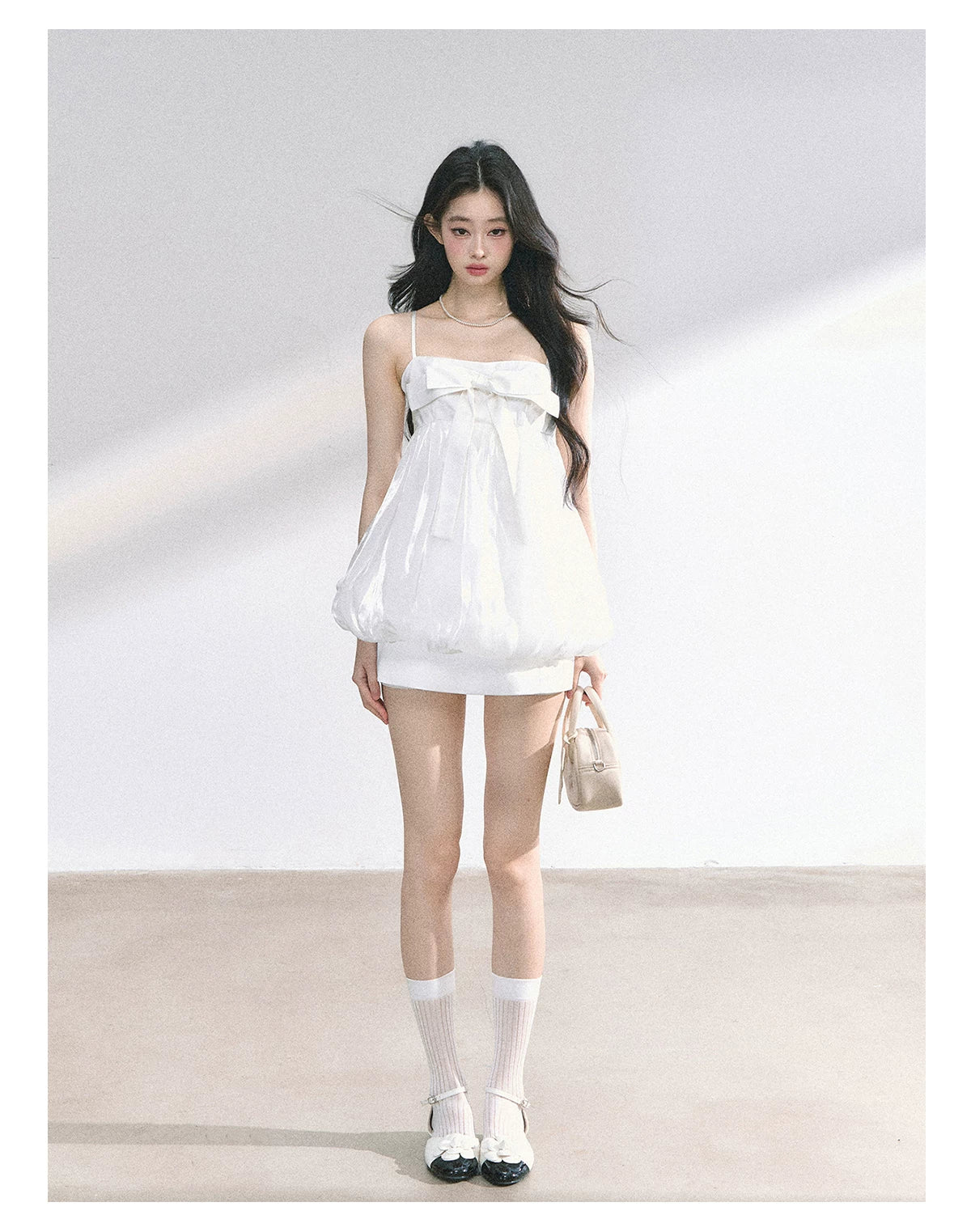 Puff Blossom Off-Shoulder Mini Dress